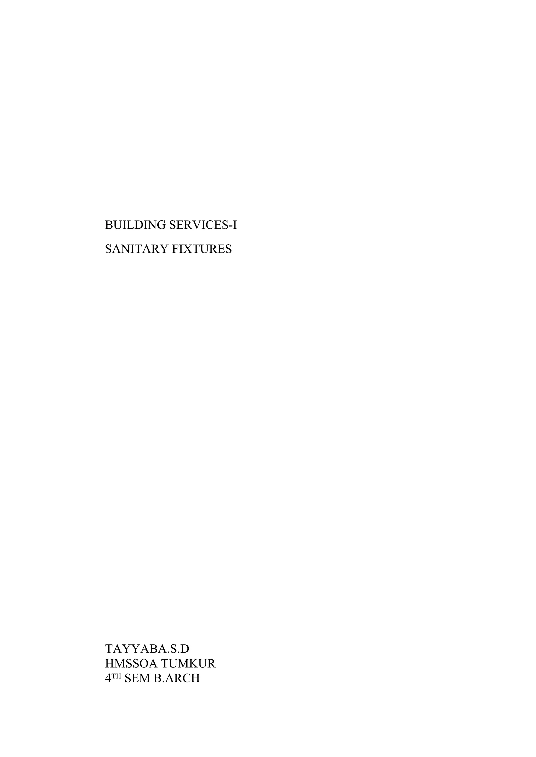 SANITARY FIXTURES PDF