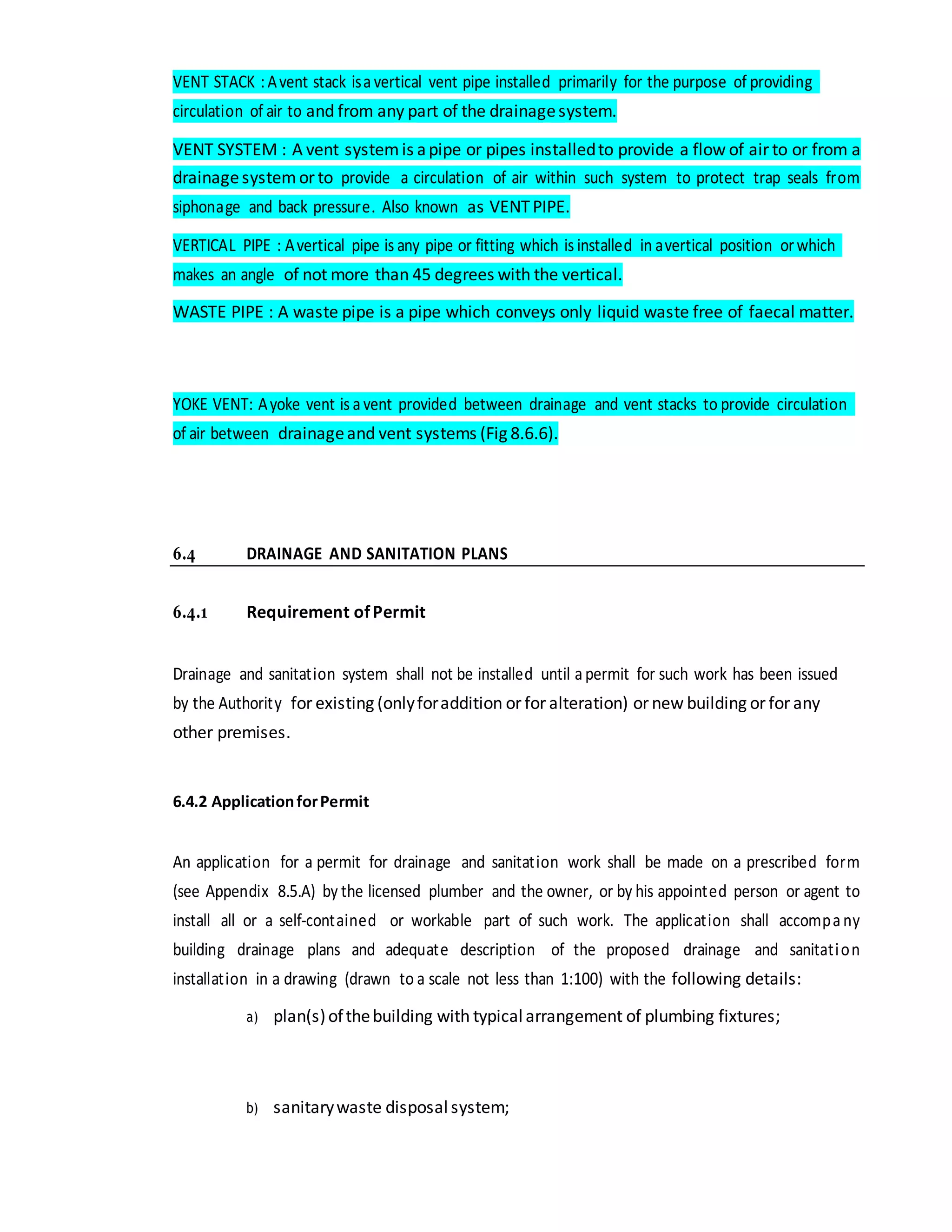 Sanitary drainage design | DOCX