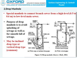 Sanitary Engineering: Er. Santosh
Poudel
2.Drop Manhole
 