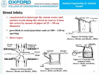 Sanitary Engineering: Er. Santosh
Poudel
4.Street Inlets:
Street Inlets:
 