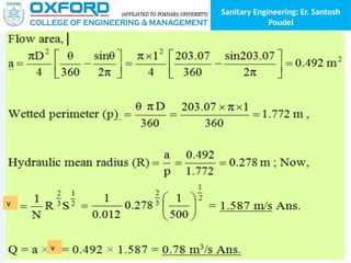 Sanitary Engineering: Er. Santosh
Poudel
v
v
 