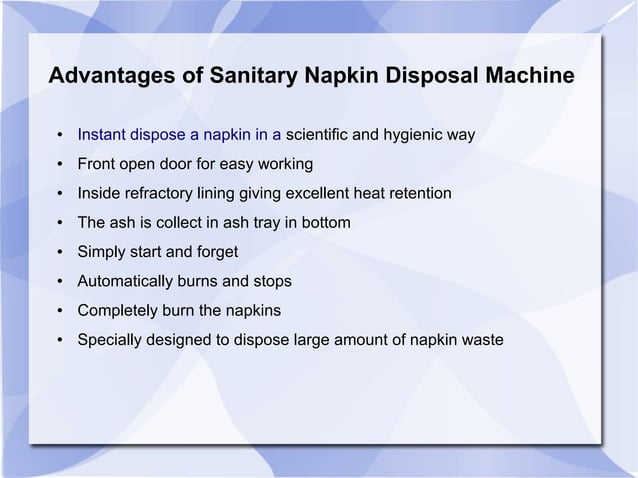 All About Sanitary Napkin Disposal Machine | ODP