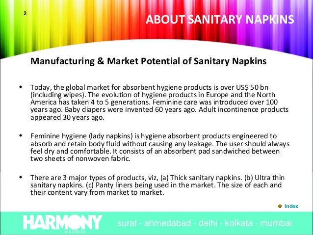 Sanitary Pad Size Chart