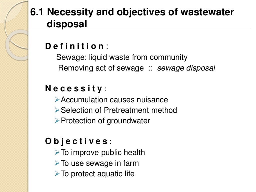 Sewage Disposal