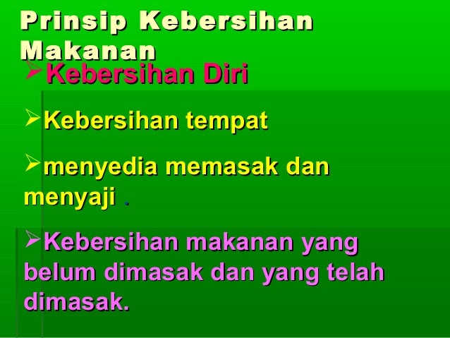 Topik Sanitasi Makanan