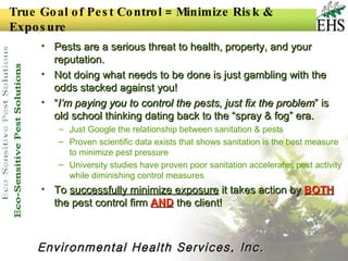 Pest Management In Commercial Food Establishments Ppt