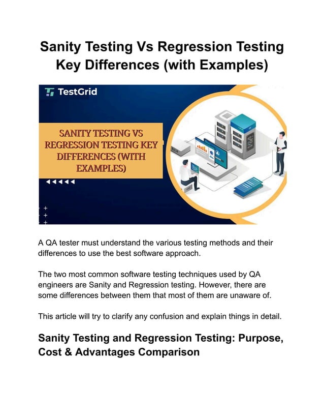 Sanity Testing Vs Regression Testing Key Differences (with Examples).pdf