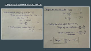 TORQUE EQUATION OF A PMBLDC MOTOR:
 