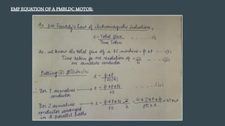 EMF EQUATION OF A PMBLDC MOTOR:
 