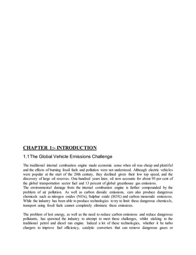 A seminar report on hybrid electric vehicle