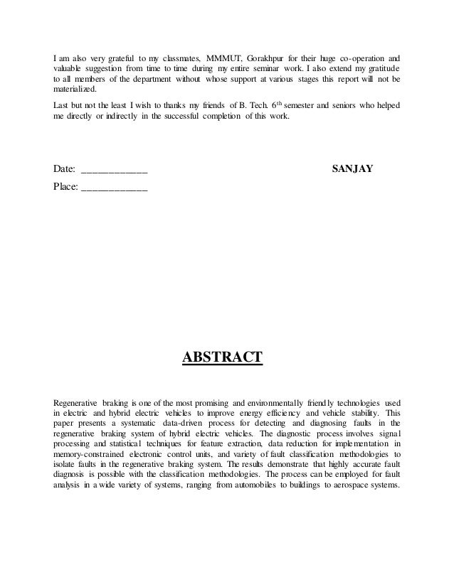 A seminar report on hybrid electric vehicle