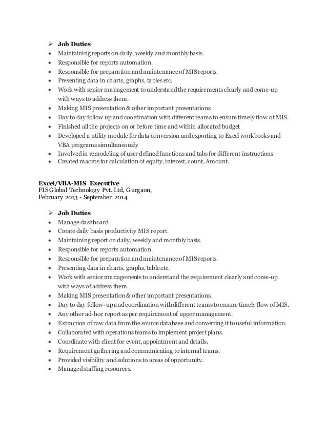 reporting analyst job description