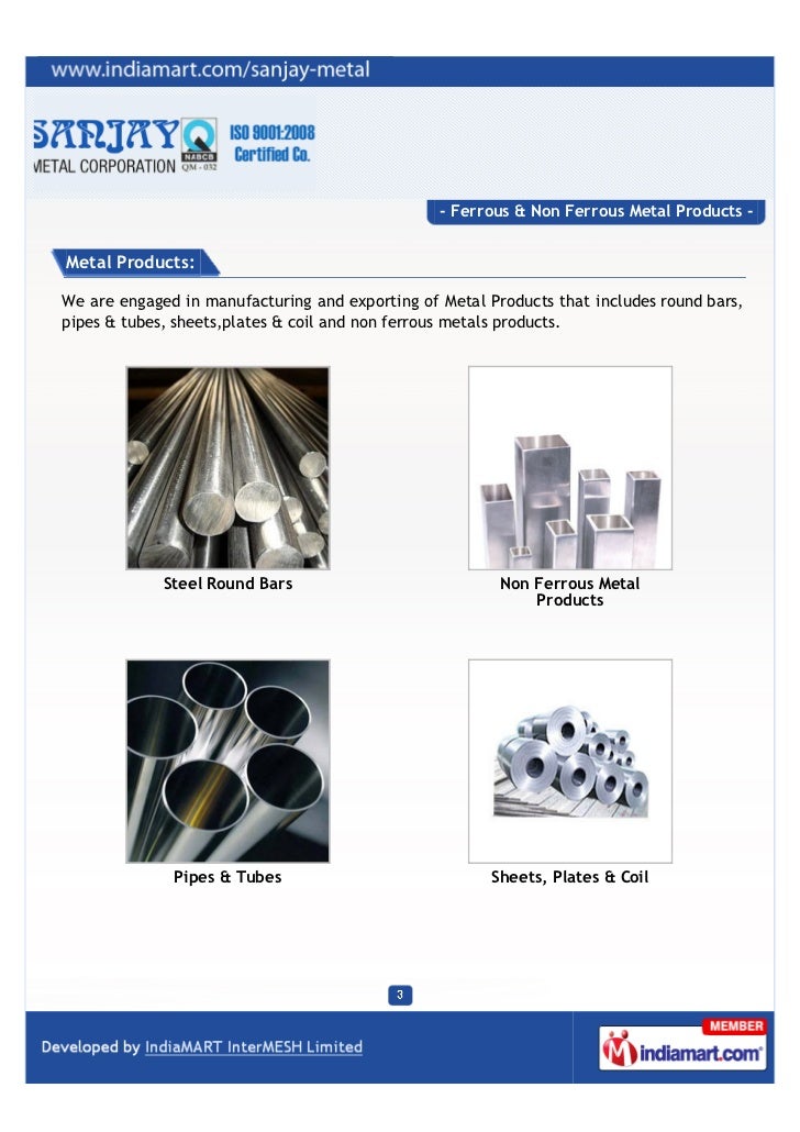 Sanjay Metal Corporation, Mumbai, Ferrous & Non Ferrous Metal Products