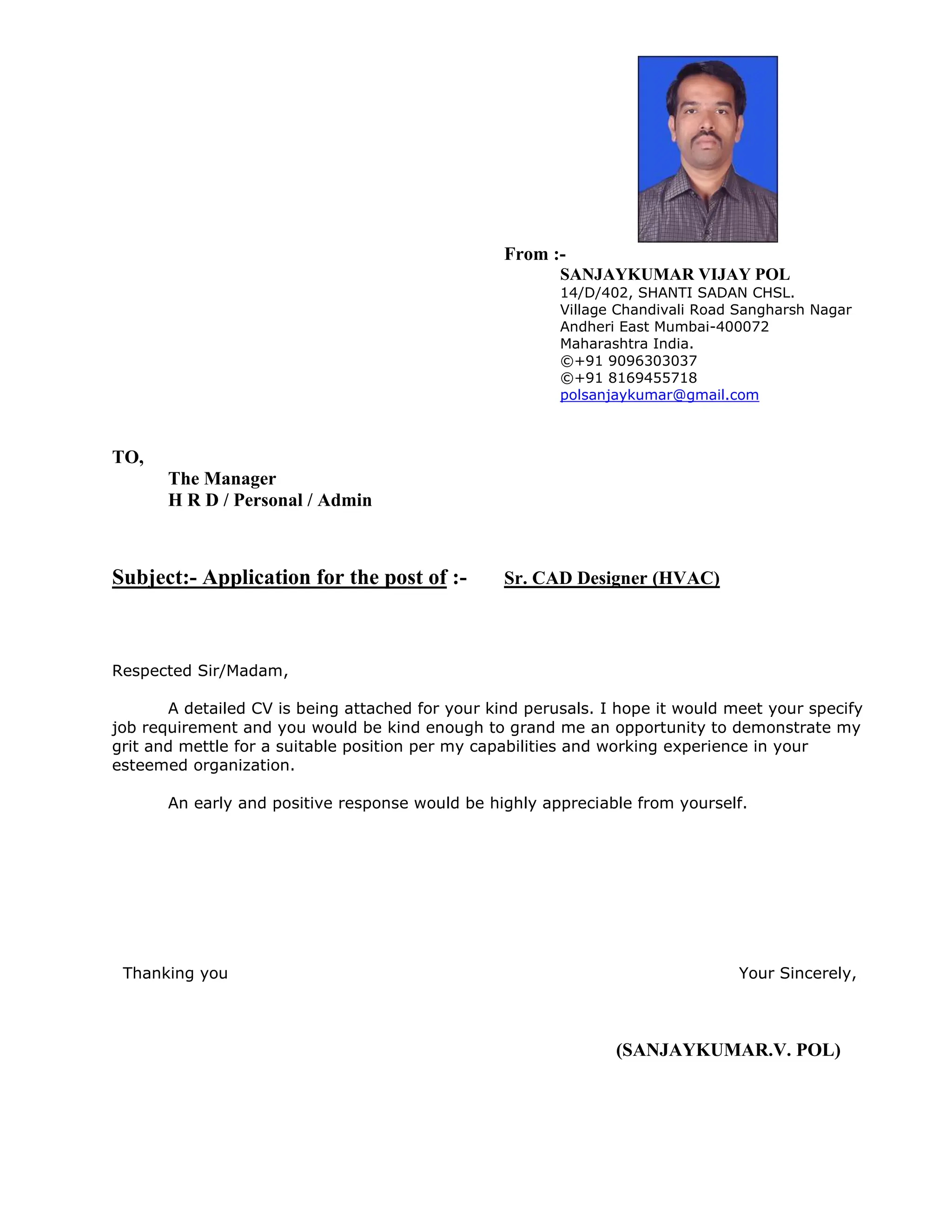 To Rispected Sir Application job regarding my application for resumes | PDF