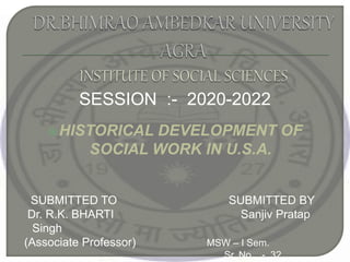 Historical Development of Social Work in USA | PPTX