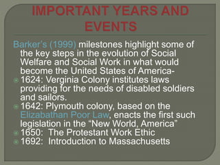Historical Development of Social Work in USA | PPTX