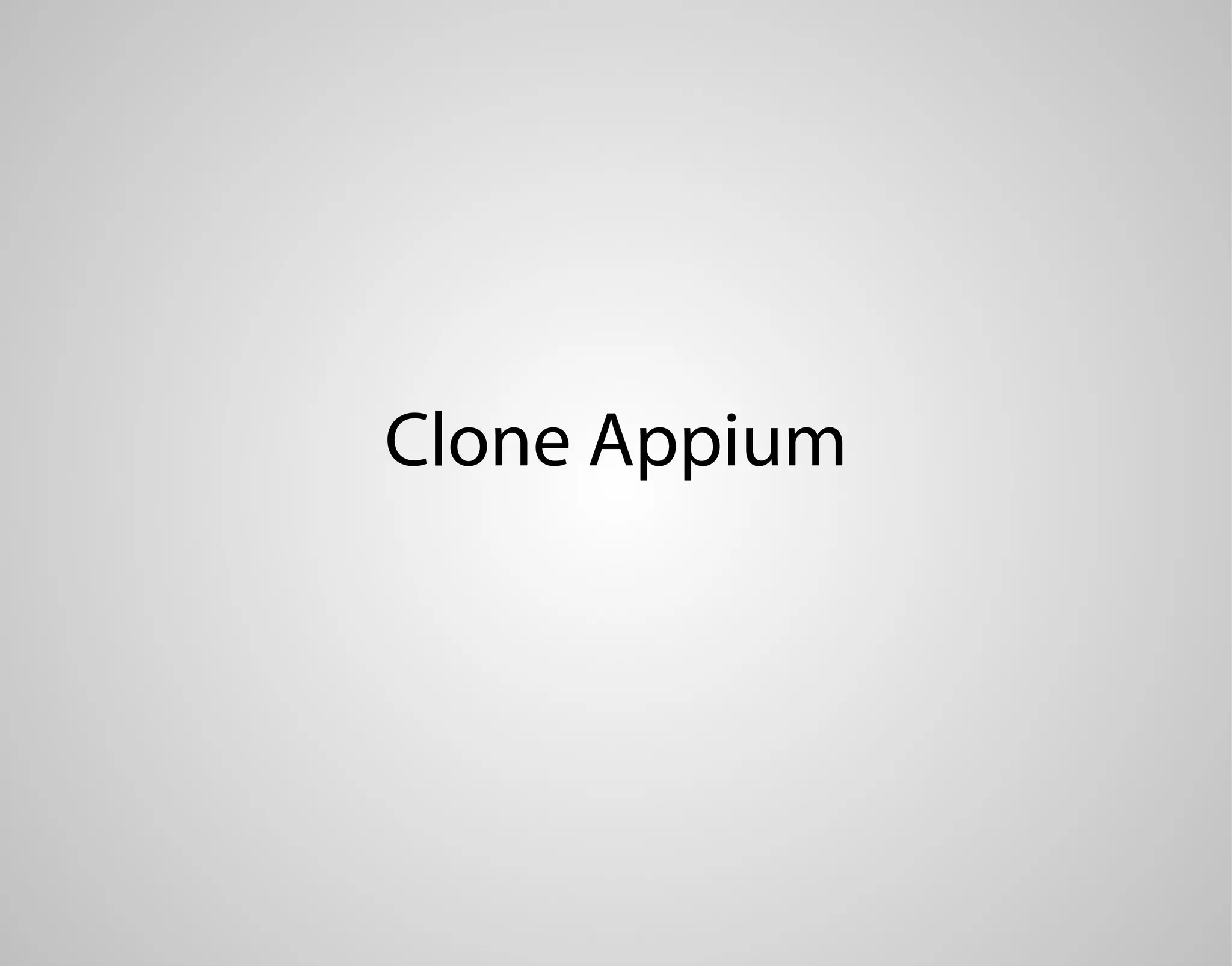 Clone Appium 