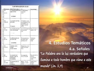 4. Estudios Temáticos
4.a. Señales
13/04/2014 23
La Cantidad
(Poder sobre…)
La Calidad
 
