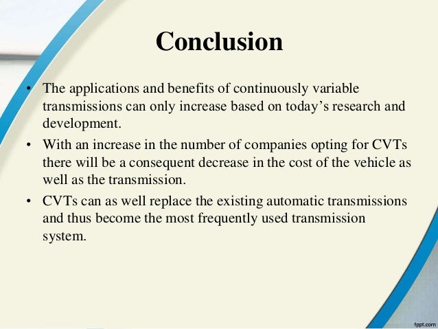 continuously variable transmission research paper