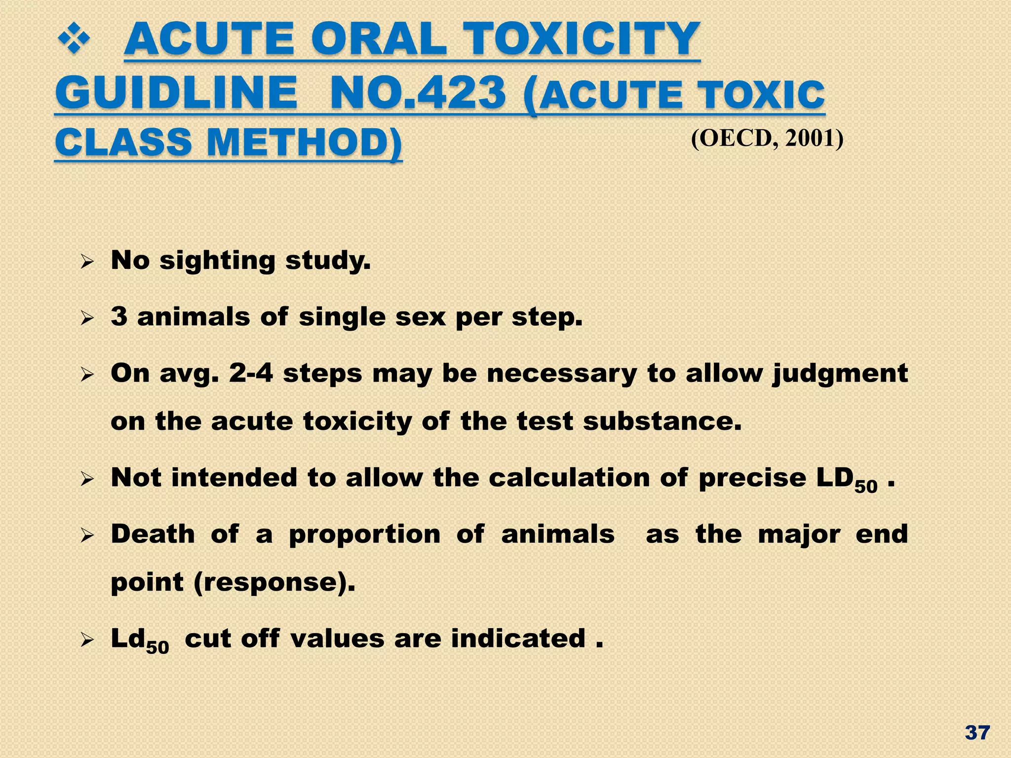 OECD Guidline on acute and chronic toxicity | PPTX