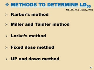 Koster Method OECD Guidline on acute and chronic toxicity | PPTX