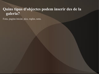 Coneixes l'adreça d'internet d'on pots descarregar nous fons de diapositives? 