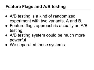 Feature Flags. Reducing risks during shipping changes/ | PDF