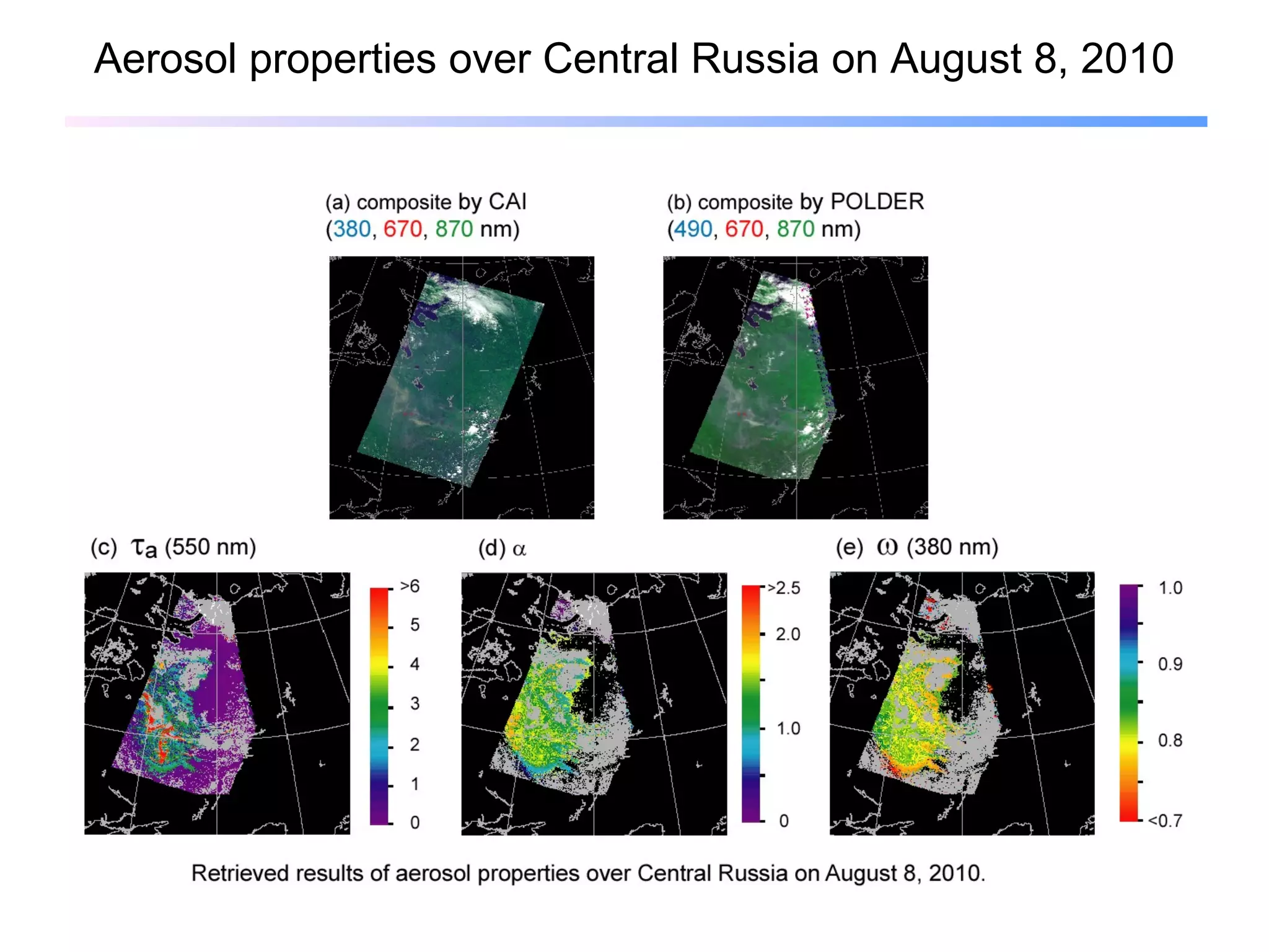 Aerosol properties over Central Russia on August 8, 2010 