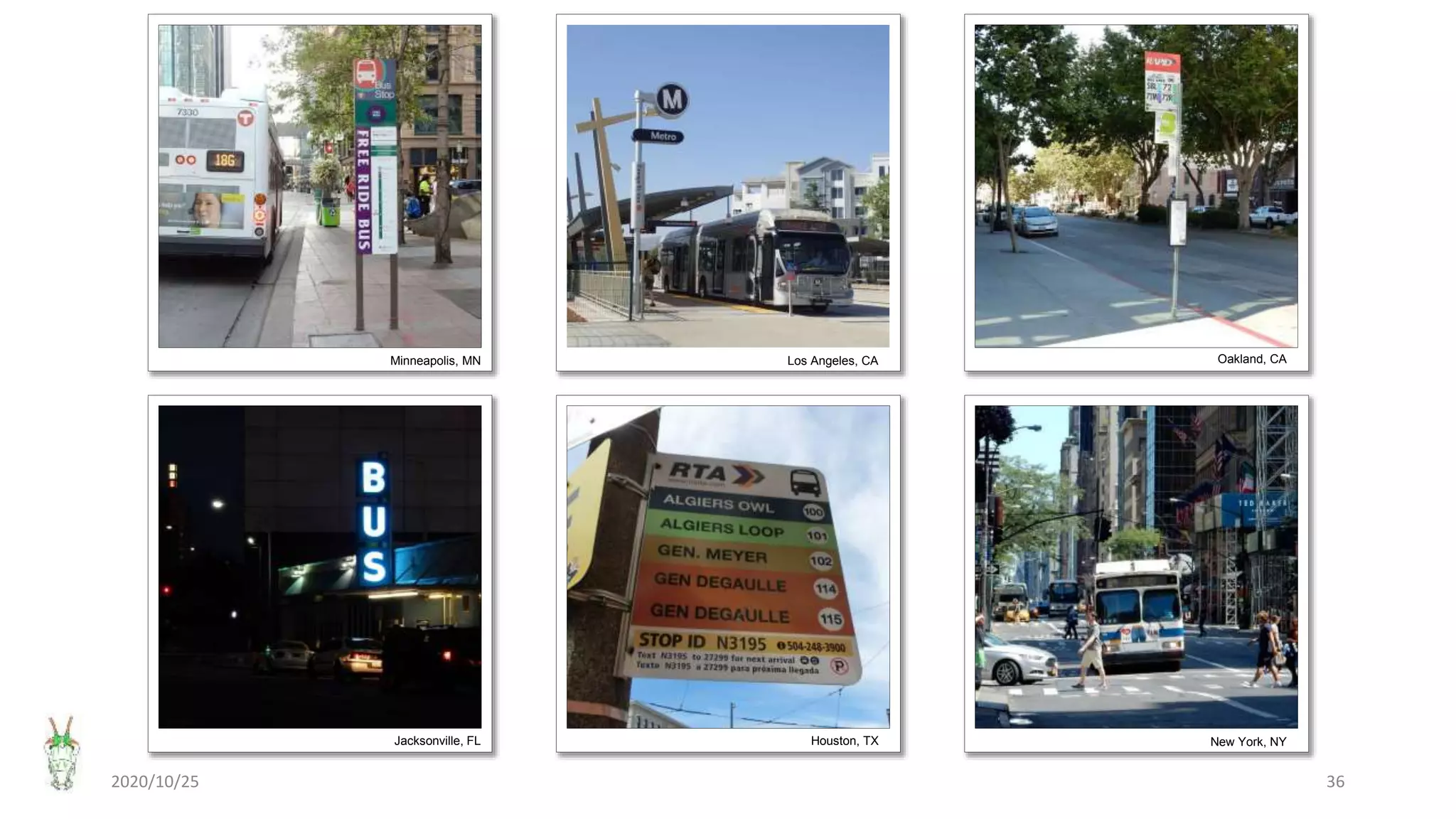 2020/10/25 36
Minneapolis, MN Los Angeles, CA Oakland, CA
Jacksonville, FL Houston, TX New York, NY
 