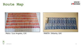 Route Map
2020/10/25 14
Metro（Los Angeles, CA）
IwBUSES
MARTA（Atlanta, GA）
 