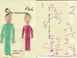 NO TIENE ENVIDIA Caín , tuvo envidia……. NO SABE  CONTAR 