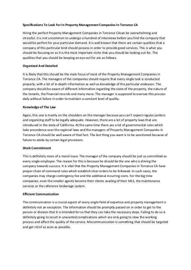 Torrance Property Management