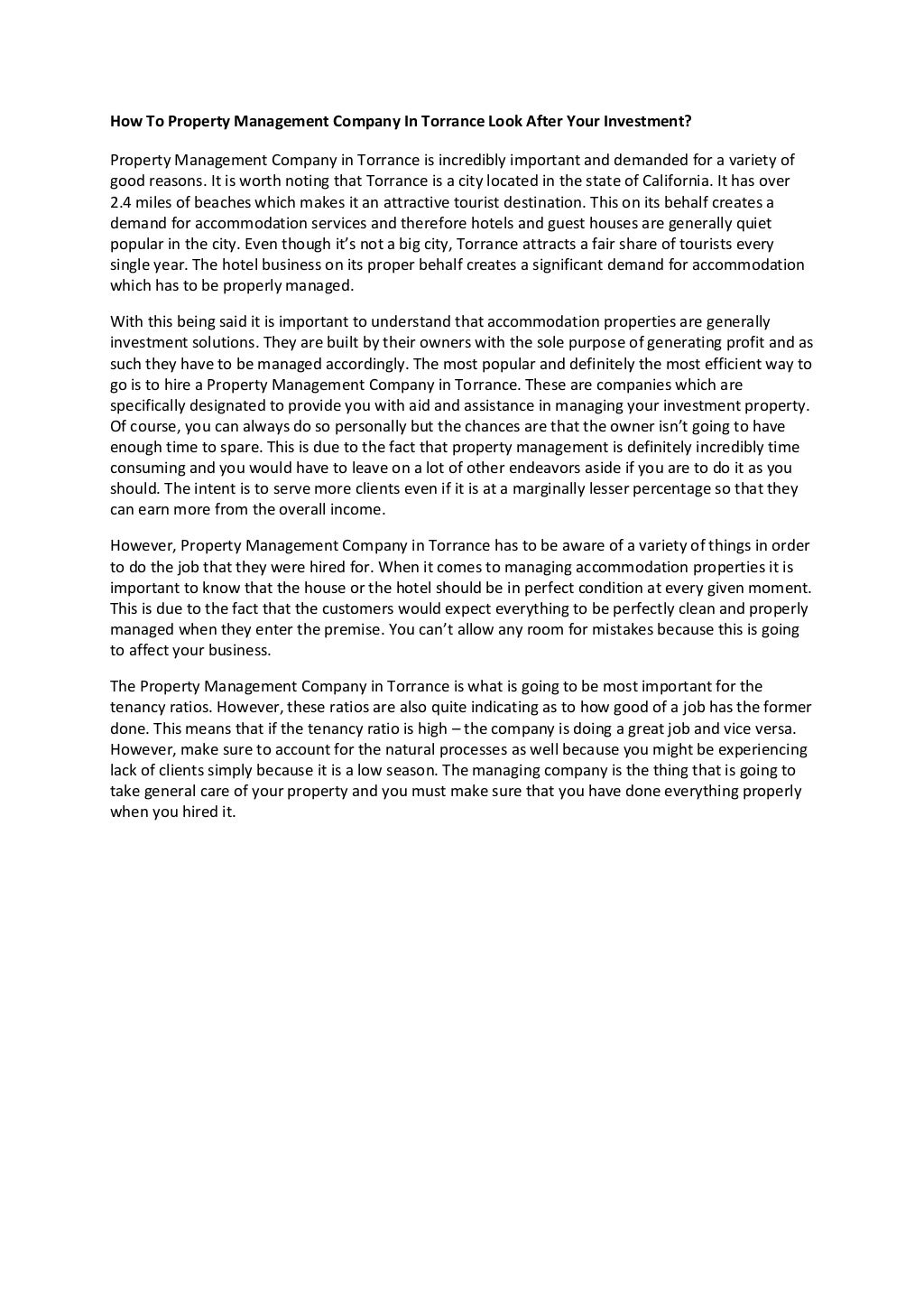 Torrance Property Management