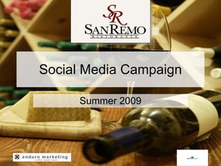 Social Media Campaign Summer 2009 