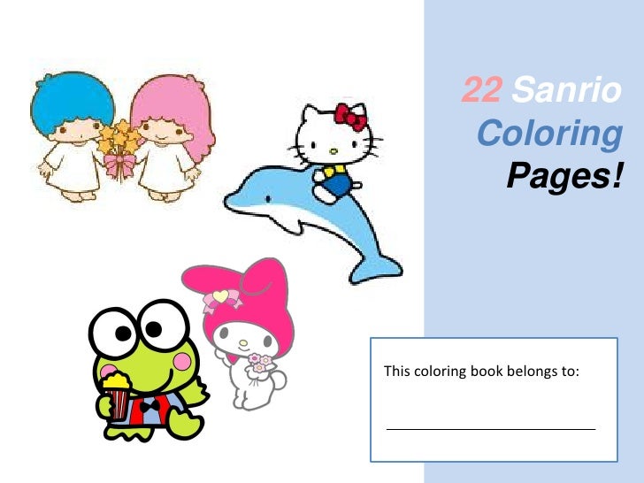 Free Sanrio Coloring Pages
