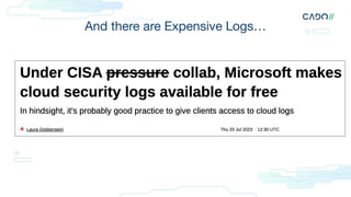 And there are Expensive Logs…
 