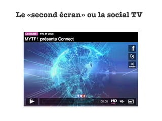 Le «second écran» ou la social TV
 