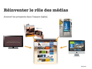 Réinventer le rôle des médias
Amener les prospects dans l’espace digital.




                                              Specimen
 