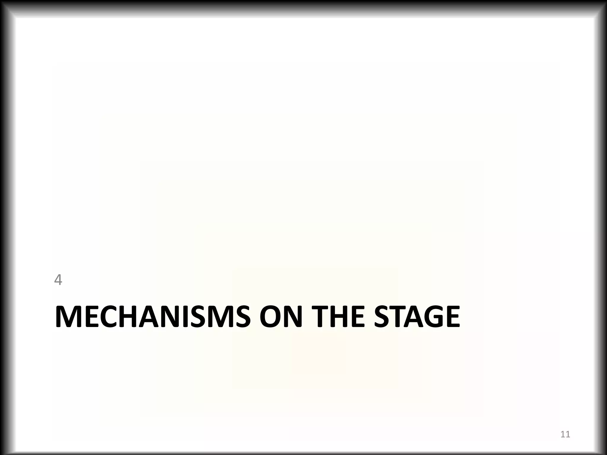 4

MECHANISMS ON THE STAGE


                          11
 