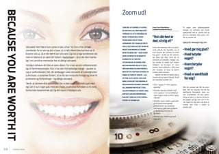 26 27SANSESTÆRK SANSESTÆRK
Selvværd. Hvor høj en kurs synes vi selv, vi har? Jo, hvis vi har så høje
standarder for os selv og det vi laver, at vi helt sikkert ikke kan leve op til
kravene selv, ja, så er der dømt lavt selvværd. Og hvis vi lige kombinerer det
med en følelse at at være lidt forkert i dagligdagen - så er det ikke mærke-
ligt, hvis sensitive mennesker har et dårligt selvværd.
Heldigvis behøver det ikke at være sådan. For vi kan ændre udebaneneder-
lag til hjemmebanesejre. Hvis vi har den tilstrækkelige indsigt - og øver os
(og er vedholdende). Det, der ødelægger vores selvværd, er i virkeligheden
potentialer, vi anvender forkert, så de får det modsatte fortegn og bliver til
problemer og forhindringer - og dårligt selvværd.
Tænk i at aktivere dine potentialer. Der er ikke noget som helst galt med
dig. Der er kun noget galt med den måde, vi sensitive forholder os til vores
fantastiske karaktertræk på. Og det styrer vi heldigvis selv.
BECAUSEYOUAREWORTHIT
I DEN DEL AF VERDEN, VI LEVER I,
ER DER EN KLAR, MEN UBEVIDST,
TENDENS TIL AT VI GÅR MERE OG
MERE I DYBDEN MED VORES
PROBLEMER FOR AT FINDE
LØSNINGER. DET HANDLER OM AT
SKILLE DET HELE AD. DET GIVER JO
MEGET GOD MENING AT ZOOME
MERE OG MERE IND – ANALYSERE
MERE OG MERE PÅ DE MINDSTE
ELEMENTER AF ENHVER
SITUATION OG SÅ VIDERE. DEN
METODE BRUGER JEG OFTE SELV.
DEN HAR NOGLE KLARE FORDELE.
MEN DET ER SAMTIDIG EN MÅDE AT
PRØVE AT FORSTÅ TING PÅ – ALT­
SÅ TING. HVIS DIN BIL IKKE KAN
KØRE, GIVER DET GOD MENING AT
MEKANIKEREN ZOOMER LÆNGERE
OG LÆNGERE IND PÅ DET STED,
FEJLEN FORMENTLIG FINDES. MEN
NÅR DET GÆLDER MENNESKER,
KAN DET VÆRE EN STOR FORDEL I
STEDET AT ZOOME UD!
Simon Taus Philip Nielsen
mail@aktiverditpotentiale.dk
”Hvisdinhester
død,såstigaf!”
Giver det mening? Det er et gam-
melt udtryk, der handler om at
hvis du gør det samme, du altid
har gjort – så får du det samme,
du altid har fået. Hvis du er
stresset på arbejdet, vælger rig-
tig mange at møde ind endnu
tidligere og forsøgre at være
endnu mere effektive. Ofte med
det resultat, at man så bliver
endnu mere stresset.
Måske var det en bedre idé at
zoome ud og tage et kig på, hvad
det egentlig handler om.
• Hvor vigtige er mine opgaver
egentlig?
• Hvorfor kan jeg arbejde med
mine opgaver i en uendelighed
uden ­nogen sinde at blive rigtig
tilfreds?
• Hvorfor synes chefen nogle gan­
ge at mine fremragende
præstationer og resultater
nærmest er gået hen og blevet
en belasting frem for en
gevinst?
• Stresser jeg i bund og grund
mig selv?
Vi søger som udgangspunkt
mange af svarene på vores
spørgsmål ved at zoome ind og
gå ned i detaljen. Men prøv i ste-
det at zoome ud.
Spørg for eksempel dig selv:
•Hvadgørmigglad?
•Hvadbetyder
noget?
•Hvembetyder
noget?
•Hvaderværdifuldt
formig?
Når du zoomer ud, får du over-
blik. Når du zoomer ind får du
deltaljeret kendskab, men mi-
ster overblikket. Så min opfor-
dring til dig er at fjerne det pres,
du lægger på dig selv om at for-
stå noget om dig selv ved kun at
zoome ind: Prøv i stedet at
zoome ud!
Zoom ud!
 