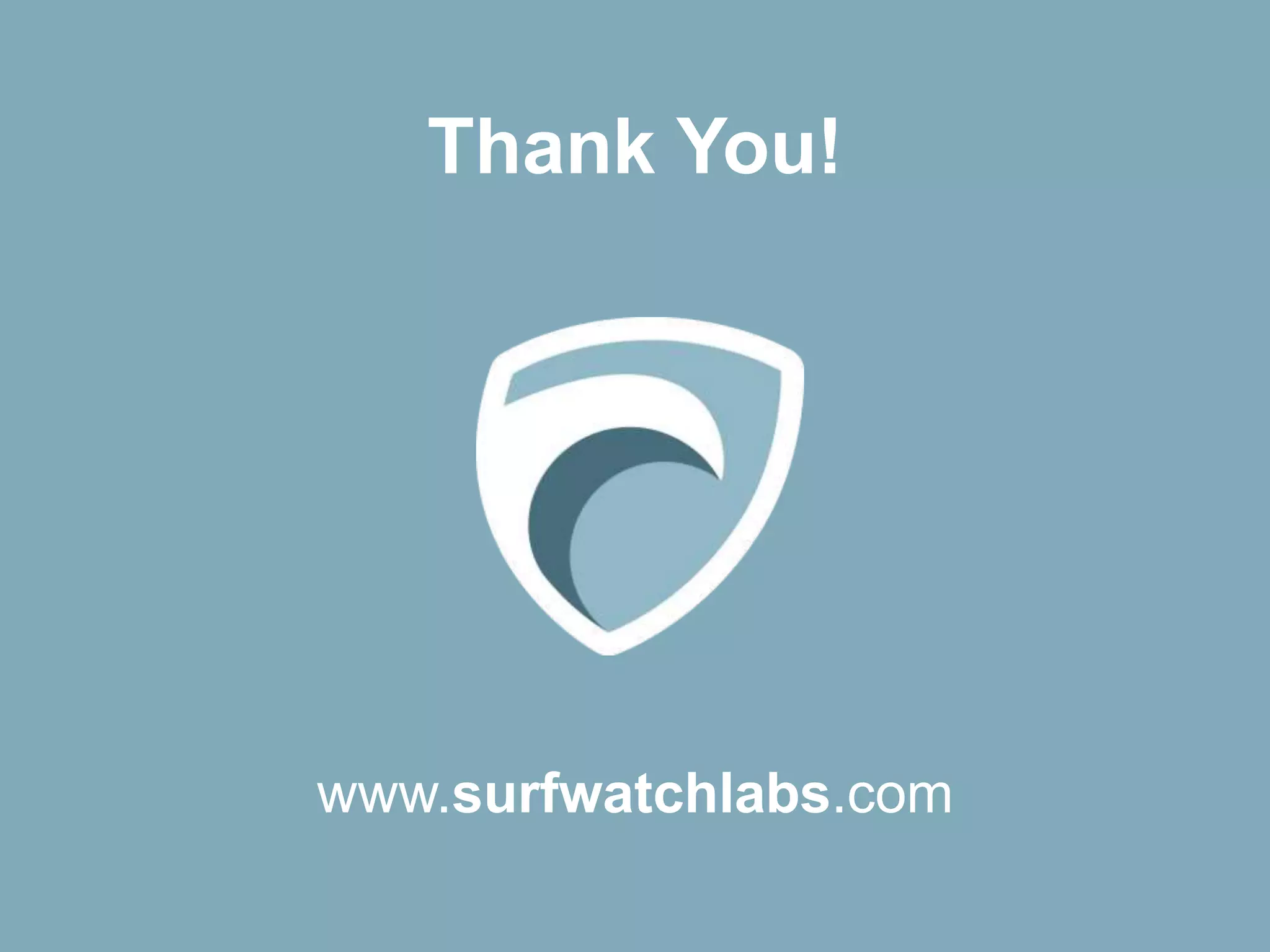 Thank You!
www.surfwatchlabs.com
 