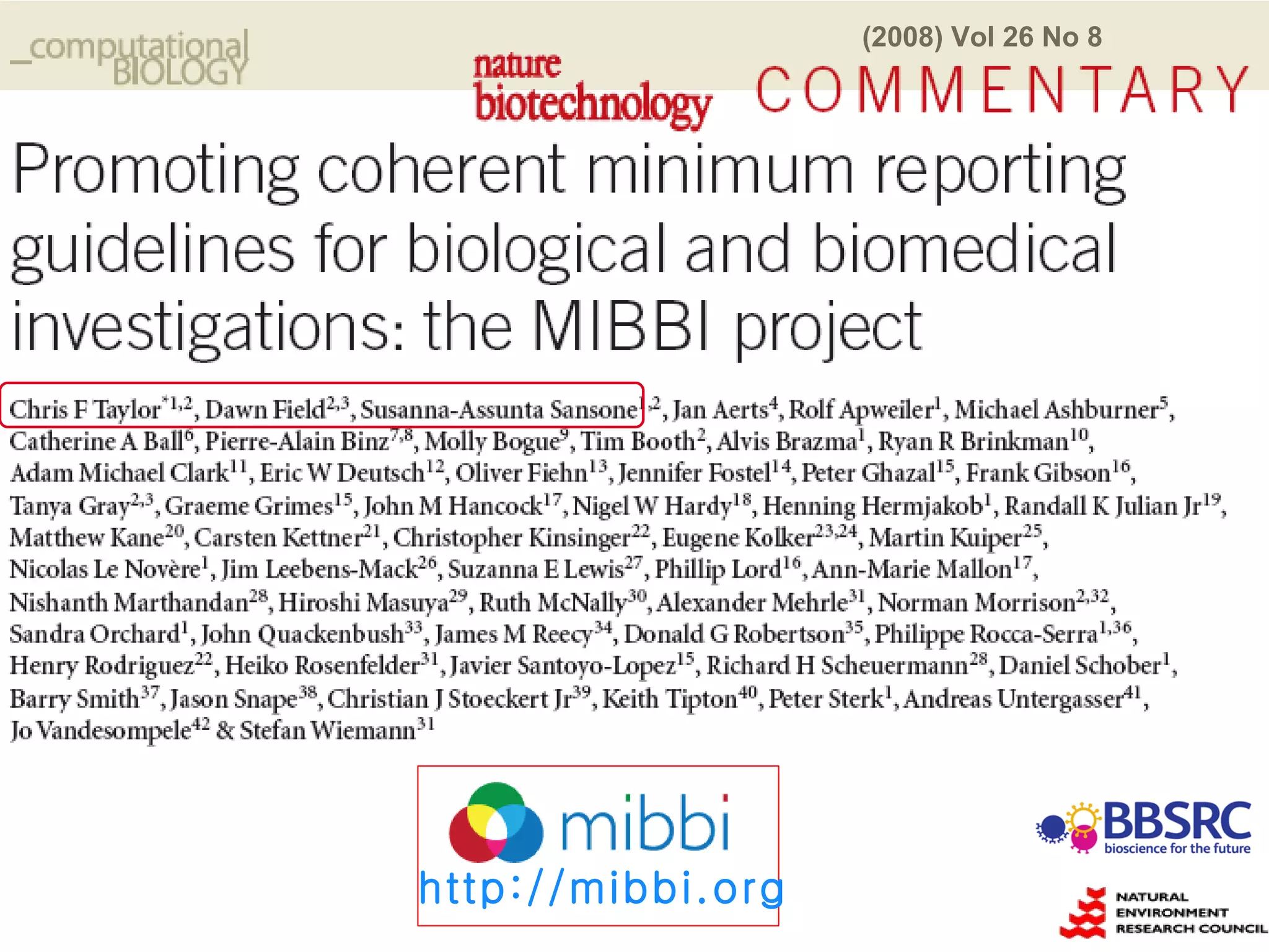 (2008) Vol 26 No 8 http://mibbi.org 