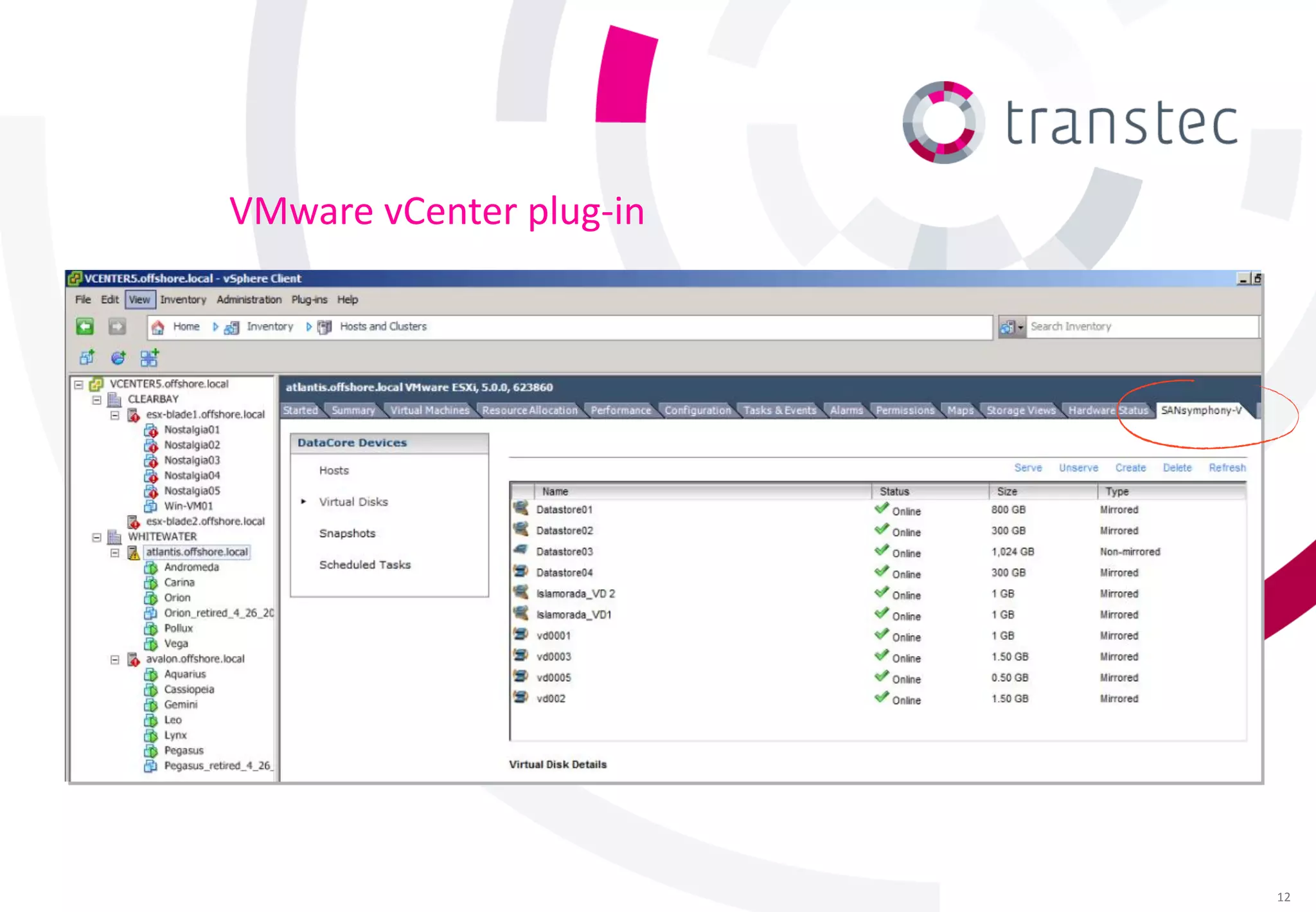 VMware vCenter plug-in




                         12
 