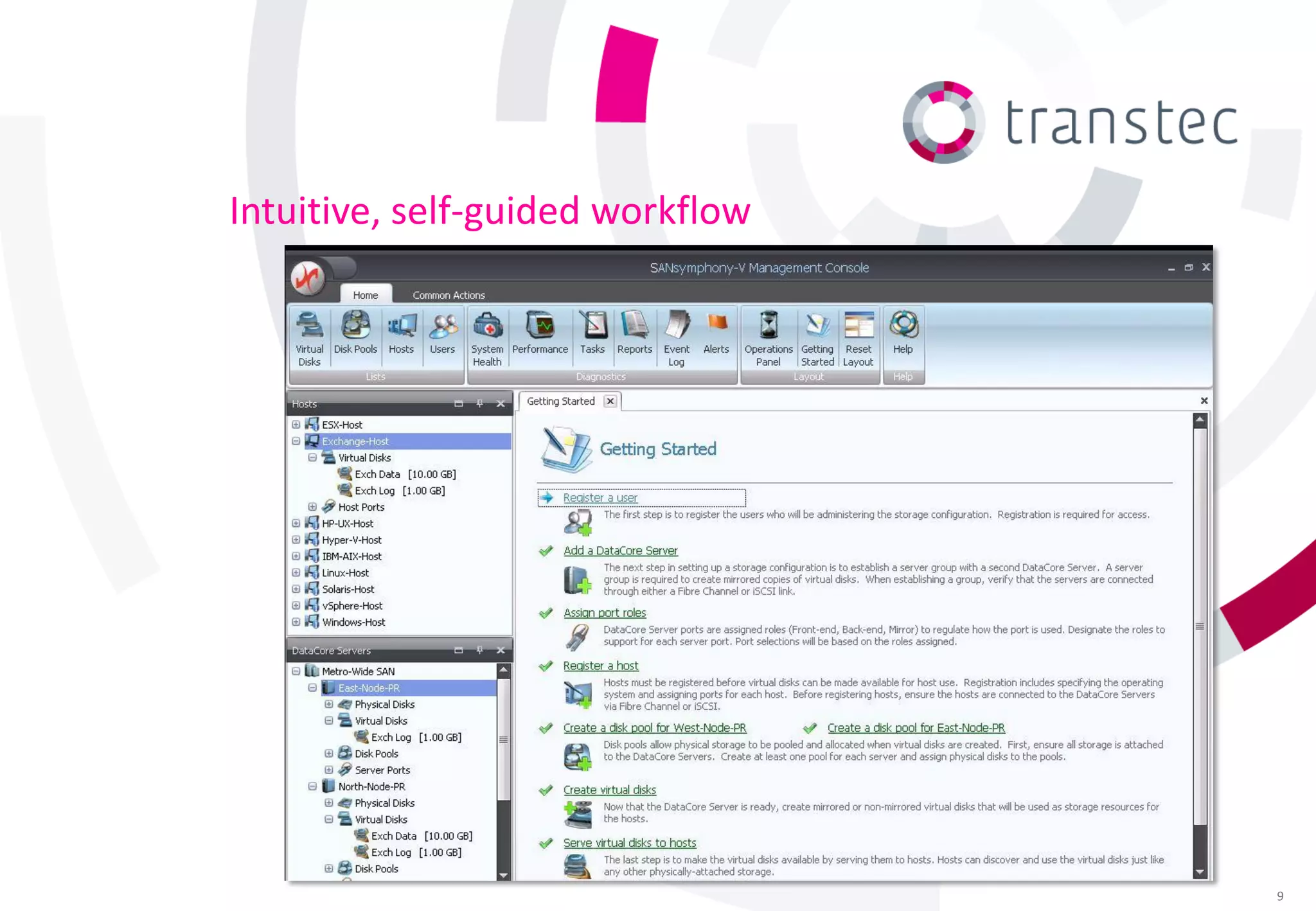Intuitive, self-guided workflow




                                  9
 