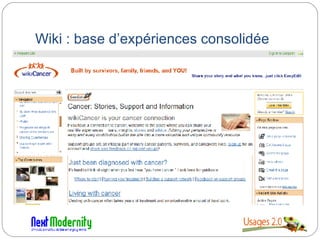 Wiki : base d’expériences consolidée 