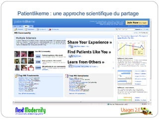 Patientlikeme : une approche scientifique du partage   