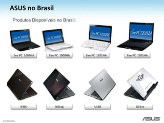 Parceria Local para Produção Nacional.ASUS no Brasil