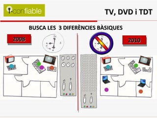 BUSCA LES  3 DIFERÈNCIES BÀSIQUES 2008 2010 TV, DVD i TDT 