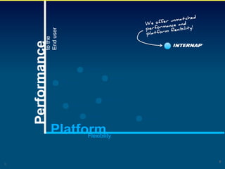 End user
              to the
    Performance
                                                IT Vendor

                                                                   IT Vendor
                                  IT Vendor




                                                                IT Vendor
                                        IT Vendor


                                                    IT Vendor
                                                                               IT Vendor



                   Platform
                         Flexibility



                                                                                           5
5
 