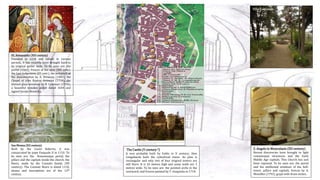 SS. Annunziata (XIII century)
Founded in 1238 and rebuilt in various
periods, it has recently been brought back to
its original gothic style. To be seen are: the
portal (1564), frescos of the apse (XIV cent.).
the Last Judgement (XV cent.), the polyptich of
the Annunciation by A. Arcuccio (1483), the
Chapel of John Baptist Antonini (1719), the
stained glass windows by B. Cassinari (1976),
a beautiful wooden pulpit dated 1644 and
signed Jacopo Bonavita.
San Menna (XII century)
Built by the Count Roberto, it was
consacrated by pope Pasquale II in 1110. To
be seen are: the Romanesque portal, the
pillars and the capitals inside the church, the
floors, made by the Cosmati family (XII
century). The Cosmati floors is dated 1110,
stones and inscriptions are of the 12th
century.
The Castle (V century ?)
It was probably built by Goths in V century; then
Longobards built the cylindrical tower. Its plan is
rectangular and only two of four original towers are
still there. It is 26 metres high and some walls are 3
metres wide. To be seen are: the pointed archs in the
courtyard, and frescos painted by T. Giaquinto in 1710.
Villa Comunale
S. Angelo in Munculanis (XII century)
Recent discoveries have brought to light
romanesque structures and the Early
Middle Age capitals. This Church has just
been repaired. To be seen are: the portal
and the mullioned windows of the bell-
tower, pillars and capitals, frescos by A.
Mozzillio (1793), grypt with drain niches.
 